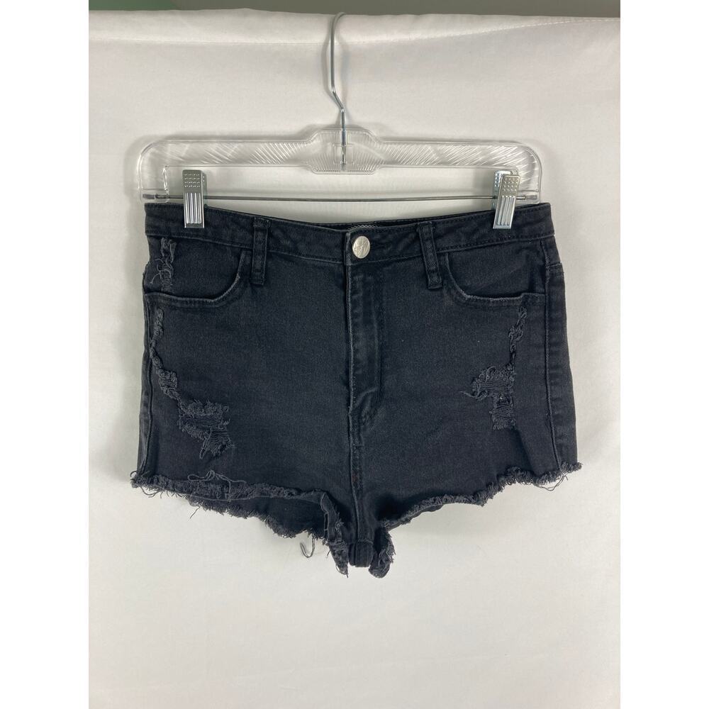 Crave Fame by Almost Famous Black Short Shorts Denim Size 13